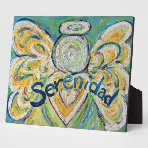 Plaque Photo Serenidad Inspirational Angel Peinture Poème Plaqu