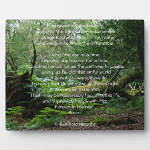 Plaque Photo Sérénité Prière Nature