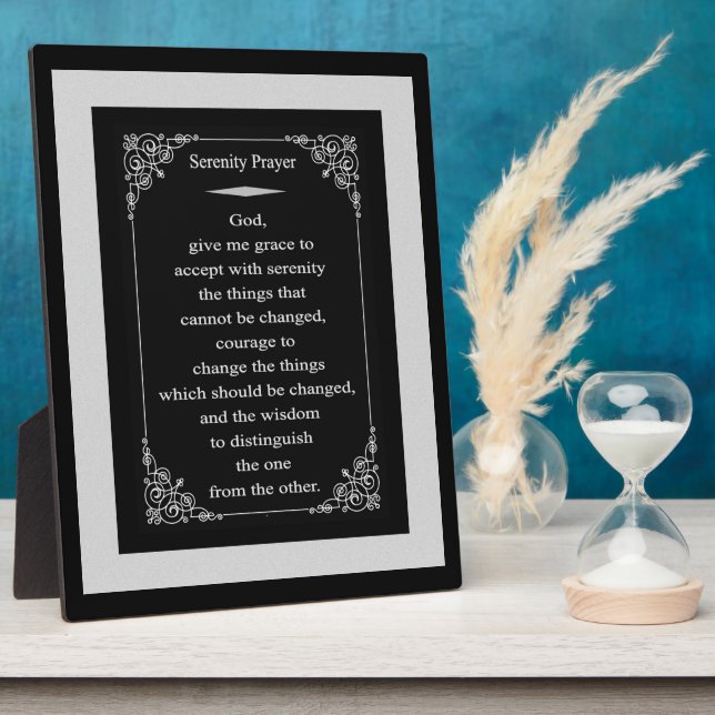 Plaque Photo Serenity Prayer Easel (Côté)
