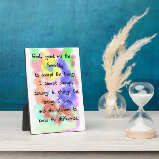 Plaque Photo Serenity Prier Easel