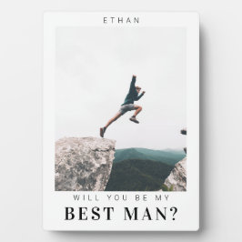 Plaque Photo Serez-vous mon meilleur homme minimaliste photo mo