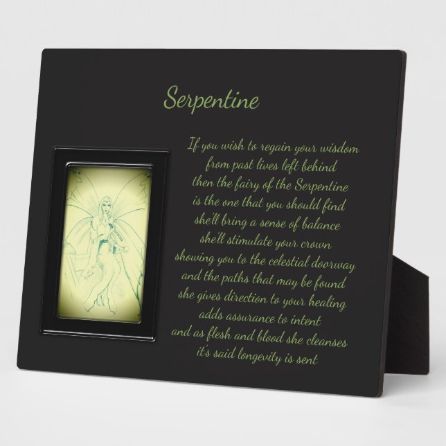 Plaque Photo Serpentine Crystal Fairy (Côté)