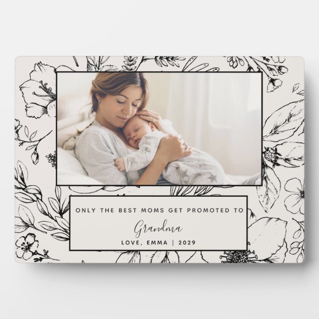 Plaque Photo Seules les Meilleures mamans sont promues Fête des (Devant)