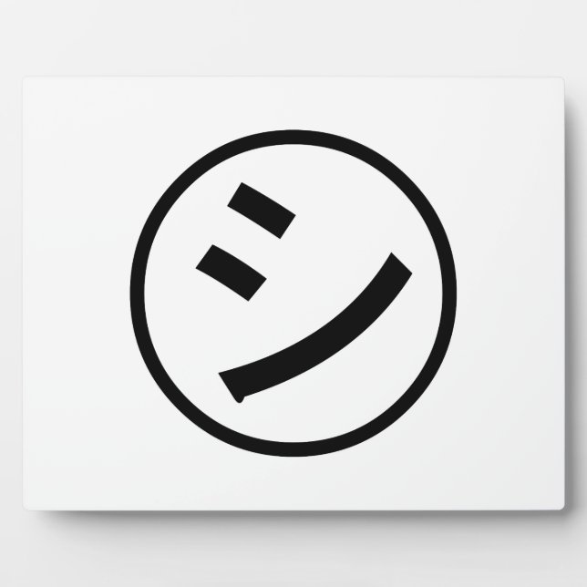 Plaque Photo ㋛ Shi Kana Katakana Émoticône Sourire (Devant)