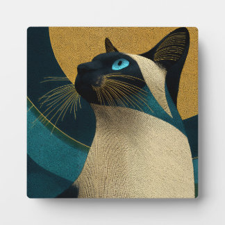 Plaque Photo Siamese Mosaic Portrait