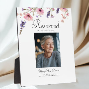 Plaque Photo Siège réservé - Mariage commémoratif avec photo