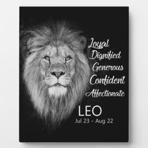 Plaque Photo SIGNE D'Astrologie Zodiaque Lion Head Leo