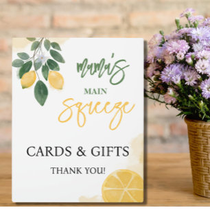 Plaque Photo Signe des principales cartes et cadeaux de Lemon M
