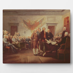 Plaque Photo Signing the Declaration of Independence, 4e