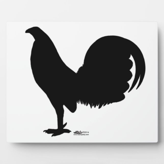 Plaque Photo Silhouette du coq Gamecock (Devant)