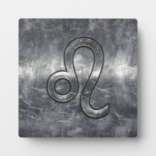 Plaque Photo Silver Leo Zodiac Connexion Grunge style dévêtu