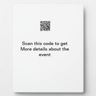 Plaque Photo Simple analyse de code Q R modèle d'événement méti