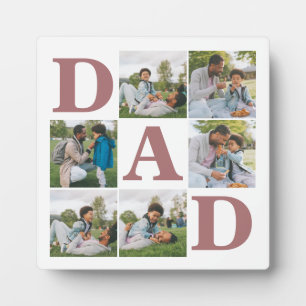 Plaque Photo Simple Fête des pères moderne papa 6 famille photo