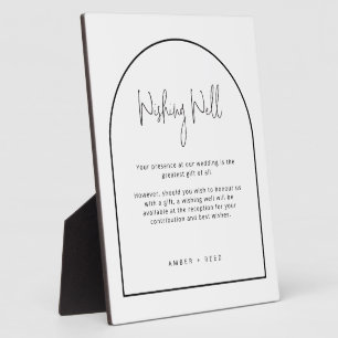 Plaque Photo Simple Mariage d'arche noire blanche enseigne bien