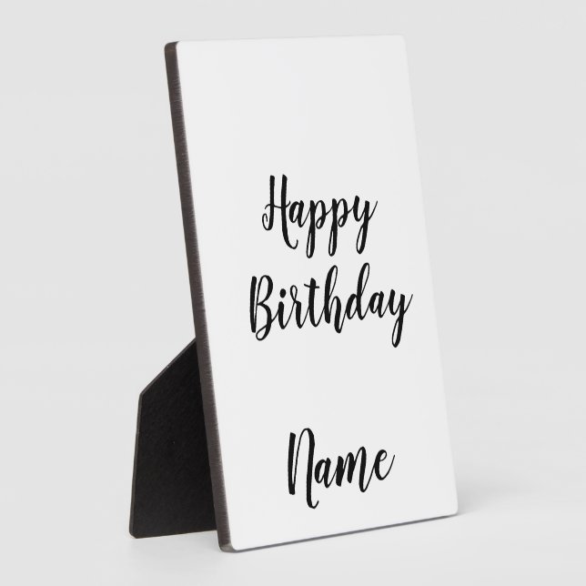 Plaque Photo simple petit heureux anniversaire ajouter votre no (Côté)