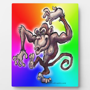 Plaque Photo Singe idiot