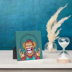 Plaque Photo Singe souriant