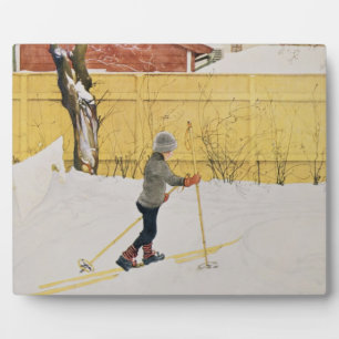 Plaque Photo Skier, c.1909