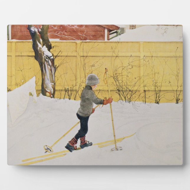 Plaque Photo Skier, c.1909 (Devant)