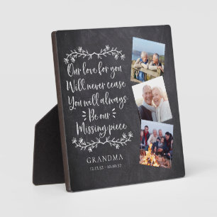 Plaque Photo Slate Family Memorial Trois garde-photos