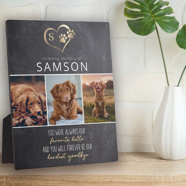 Plaque Photo Slate Favori Hello Hardest Goodbye Memorial (Créateur téléchargé)