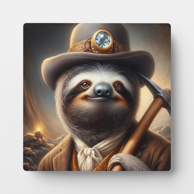 Plaque Photo Sloth Gold Miner (Devant)
