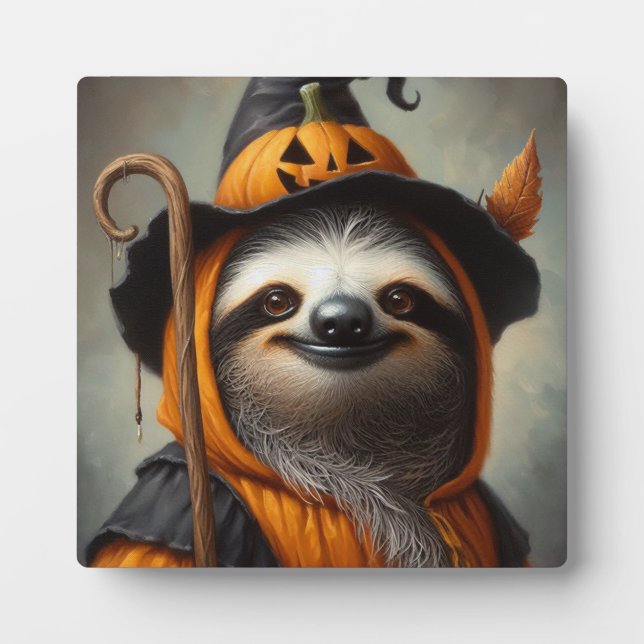 Plaque Photo Sloth Halloween (Devant)