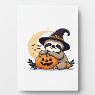 Plaque Photo Sloth Halloween Motif Cute Classic T-Shirt