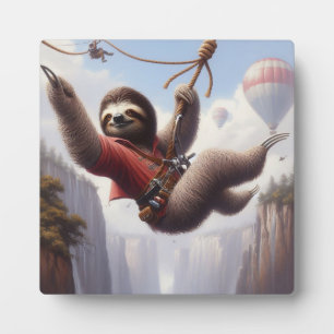 Plaque Photo Sloth Ziplining