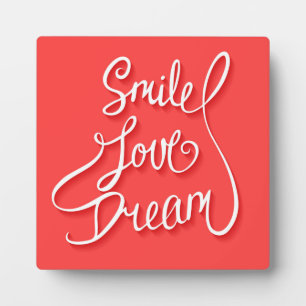 Plaque Photo Smile Love Dream