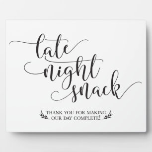 Plaque Photo Snacks de fin de nuit Symbole préféré