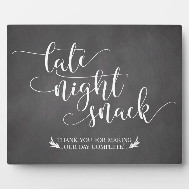 Plaque Photo Snacks de fin de nuit Symbole préféré (Devant)
