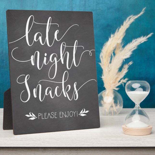 Plaque Photo Snacks de fin de nuit Symbole préféré (Côté)