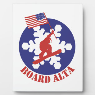 Plaque Photo Snowboard Alta