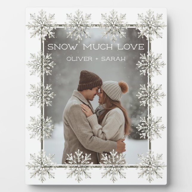 Plaque Photo Snowflake neige beaucoup d'amour cadeau pour lui/s (Devant)