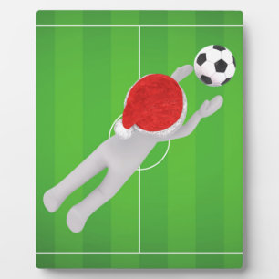 Plaque Photo soccer père Noël