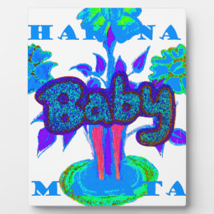 Plaque Photo Soft Cyan Blue Flower Art : A Baby's Touch.