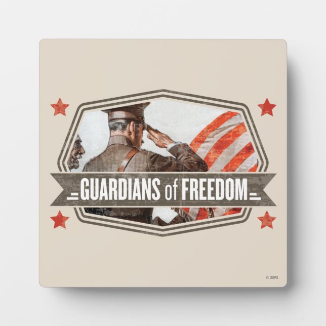 Plaque Photo Solider-Guardian de la liberté (Devant)