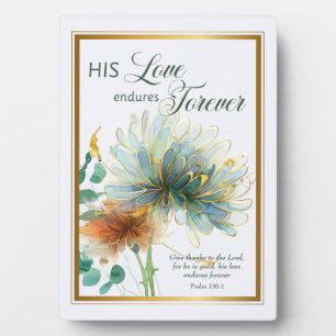 Plaque Photo Son Amour Endure Pour Le Psaume 136 Écriture Blanc