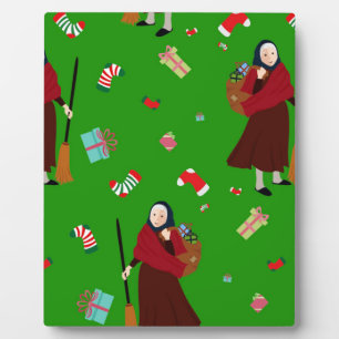 Plaque Photo sorcière de noël Befana