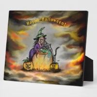 Sorcière et chat noir, Happy Halloween !