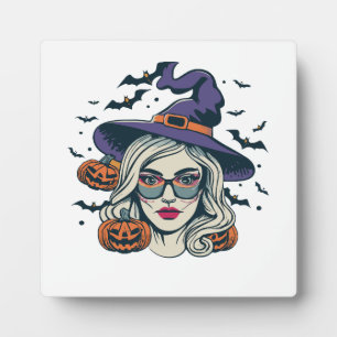 Plaque Photo sorcières d'Halloween drôle d'Halloween