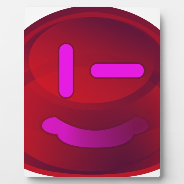 Plaque Photo Sourires en magenta (Devant)