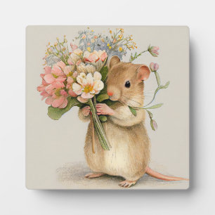 Plaque Photo Souris adorable