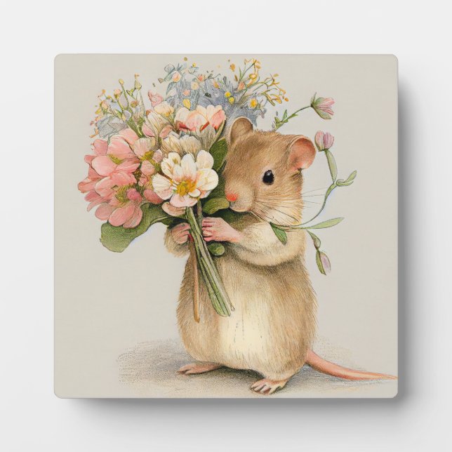 Plaque Photo Souris adorable (Devant)