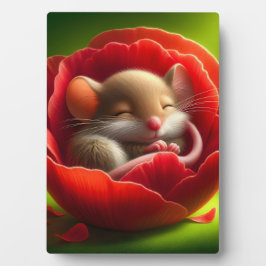 Plaque Photo Souris Bébé très mignonne Dormir