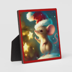 Plaque Photo Souris de Noël 1
