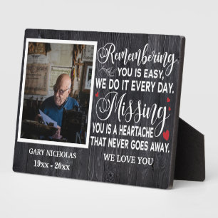 Plaque Photo Souvenez-vous du devis commémoratif Photo personna