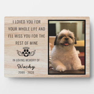 Plaque Photo Souvenir commémoratif du chien animal de compagnie