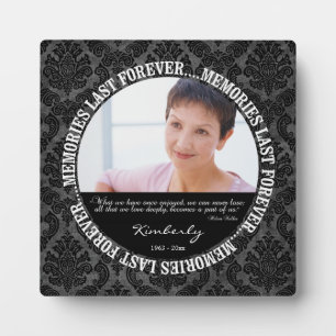 Plaque Photo Souvenirs Dernier pour toujours - Photo personnali
